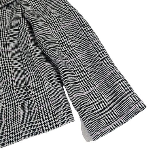 Ralph Lauren Linen Houndstooth Glen Plaid Blazer 4 Cropped Pink Line Barbie core - Picture 2 of 14